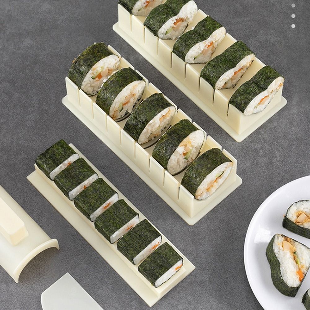 Sushi Making Kit - 3-teiliges Set Plastik-Sushi-Maker-Ausrüstung Runde Quadratische Herzförmige