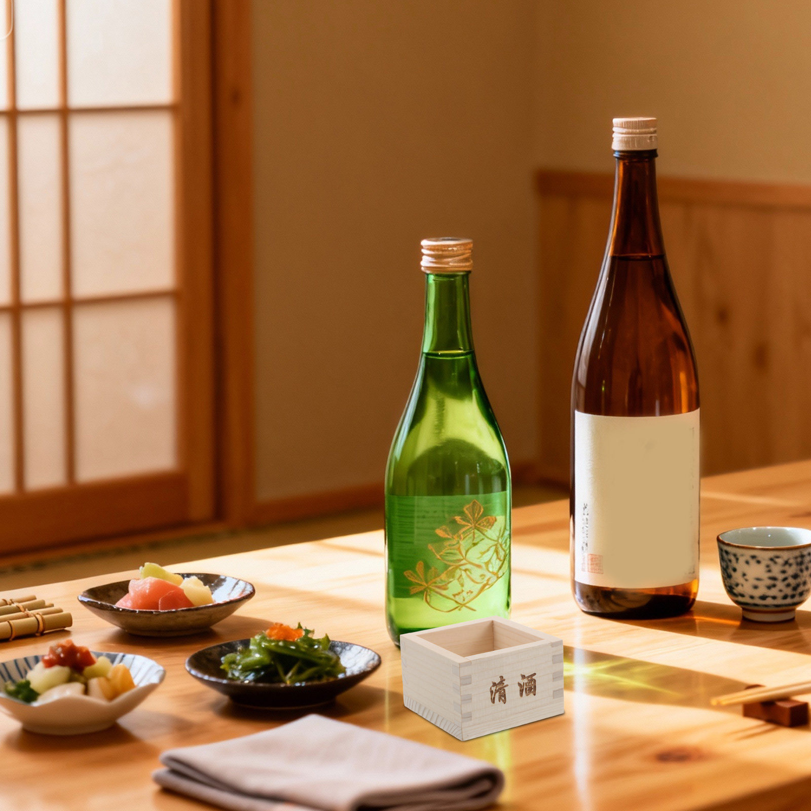 2 Stück Holz-Sake-Masu-Box, tr – Japanese Restaurant Lifestyle Bewertung und Preis