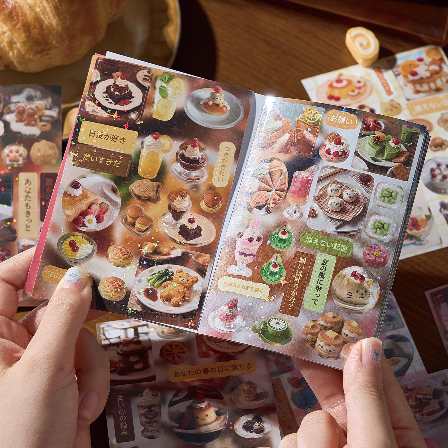 30-Blatt-Aufkleberbuch mit ges – Japanese Snacks Bewertung und Preis